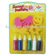 Sponge stamp paint set2 (produto diy, brinquedo diy)